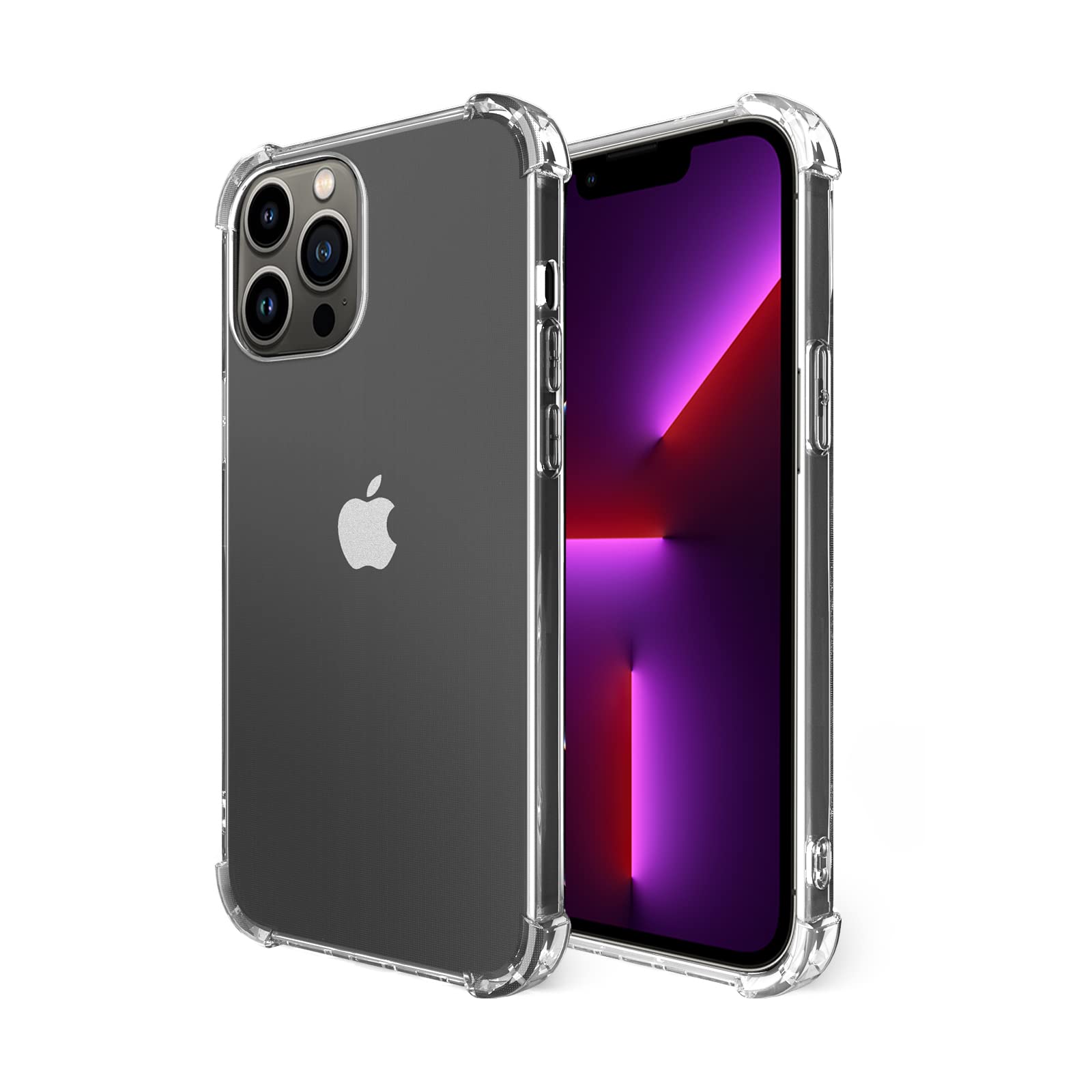 Simsii Clear iPhone 13 Case, 6.1" Durable and Flexible Slim iPhone Case, TPU Protective Shockproof iPhone 13 Case, Anti-Yellowing and Scratch-Resistant iPhone Case (iPhone 13, Clear)