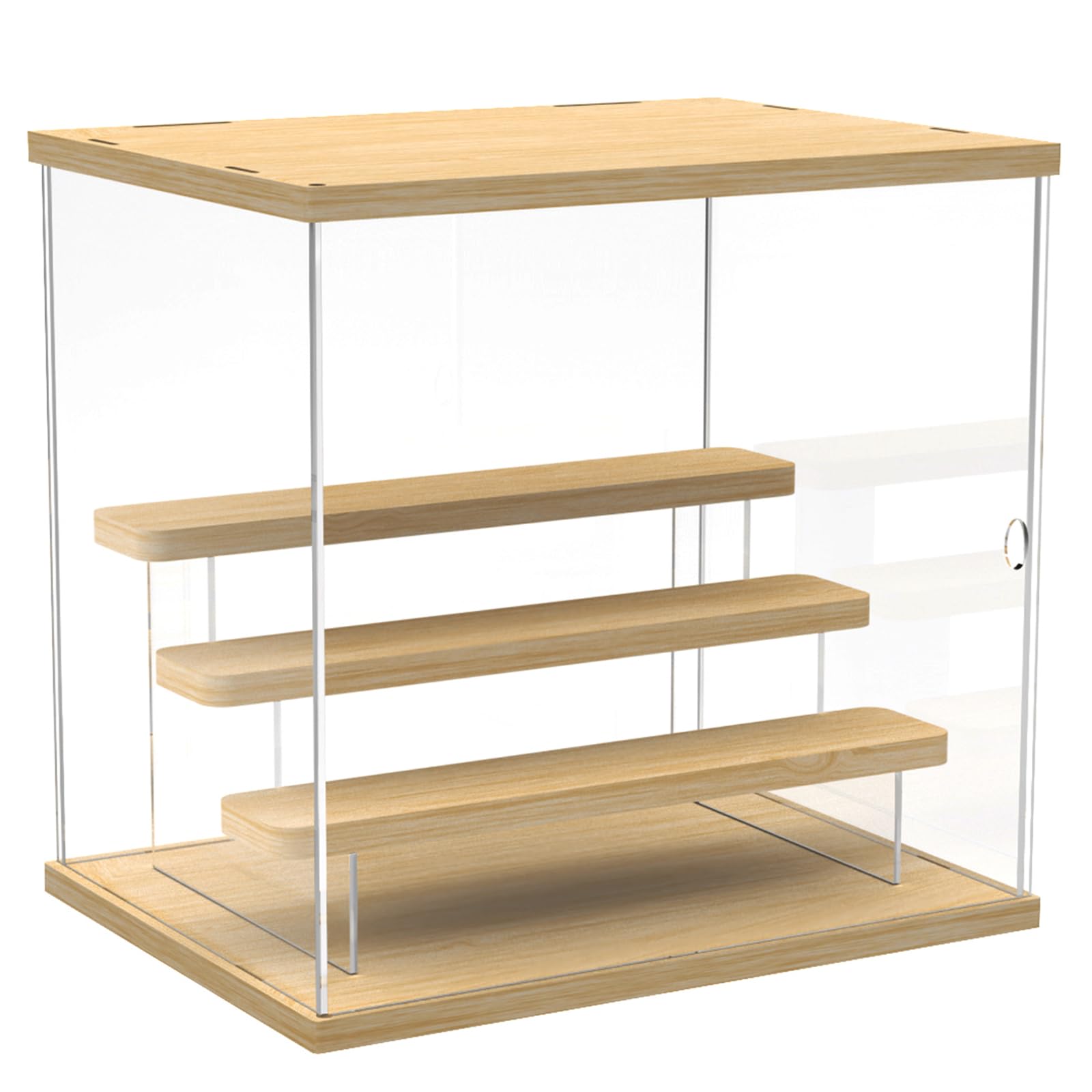 DuvinDD Acryl-Vitrine für Sammlerstücke, 4 Ebenen, Ständer, transparente Acrylboxen für Display, Mini-Funko-Pop-Figur, Spielzeugpuppensammlung, staubdicht, Vitrine, Aufbewahrungswürfel mit Regalen
