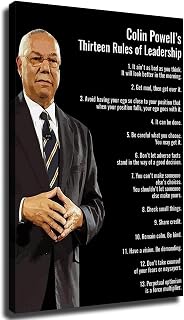 Celebrity Colin Powell Quotes Portrait Poster Canvas Print Painting Picture Wall Art Home Hallway Bedroom Living Room Decor (unframe,8x12 inch)