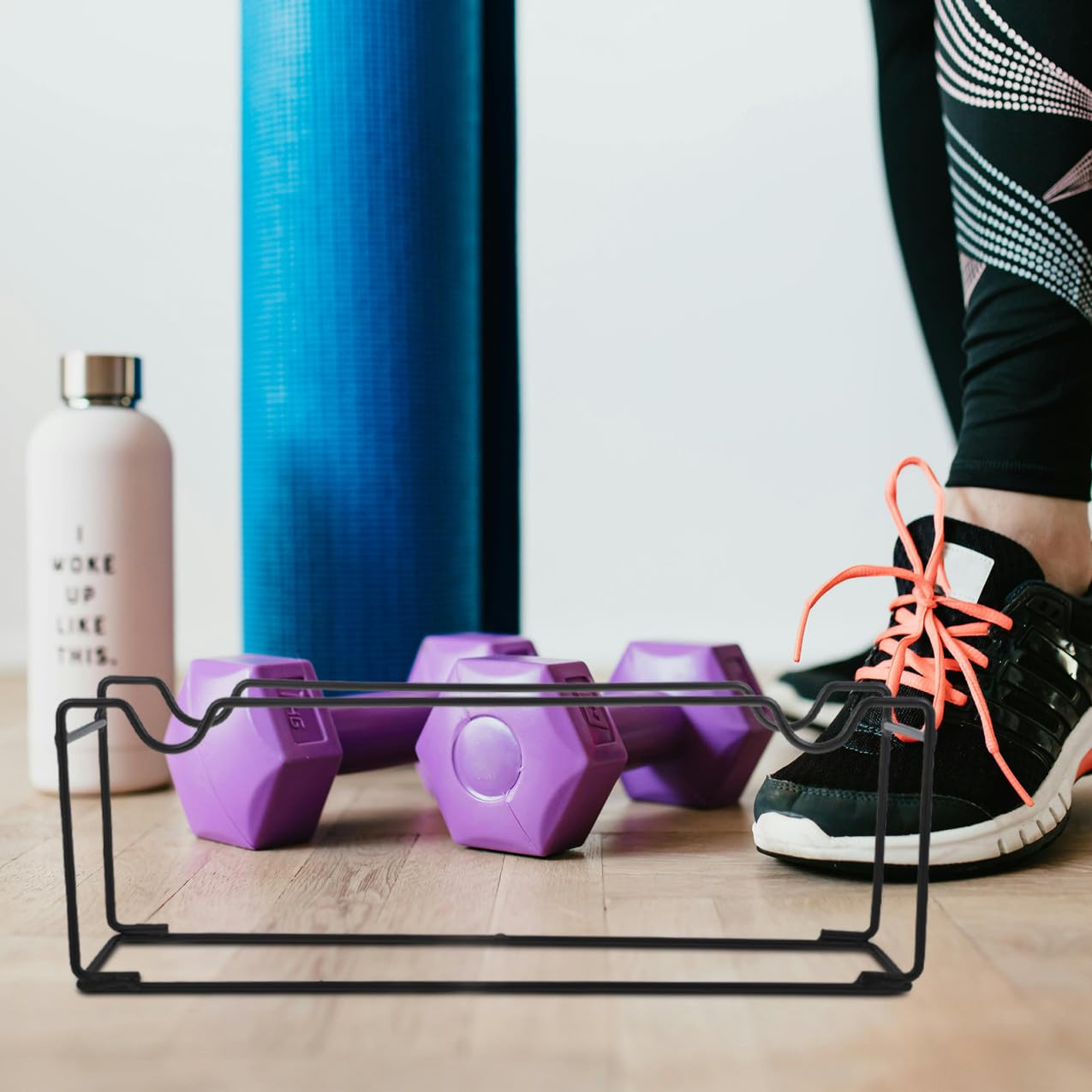 INOOMP 2pièces Support De Rangement Pour Haltères Intérieur Étagère De Stockage Pour Dumbbells Accessoire Pratique Et Pour Salle De Sport à Domicile