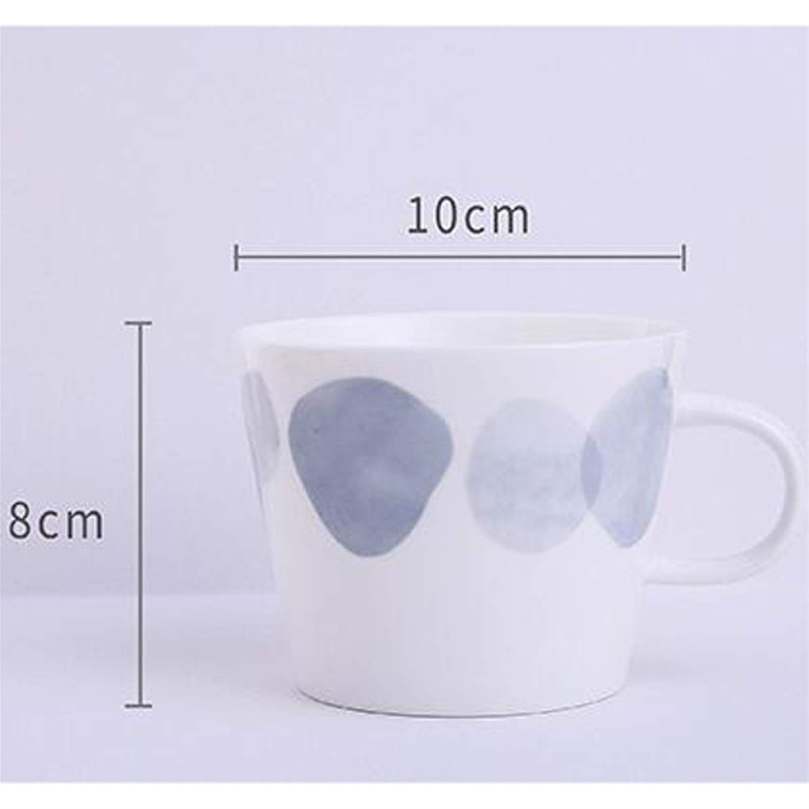 Kaffee-Becher Keramikbecher Exquisite Aquarell Gradienten Kapazitätsbecher Handgemachte Kaffeetasse mit Deckel Tragbare Exquisite Teetasse 360ml (Color : B)