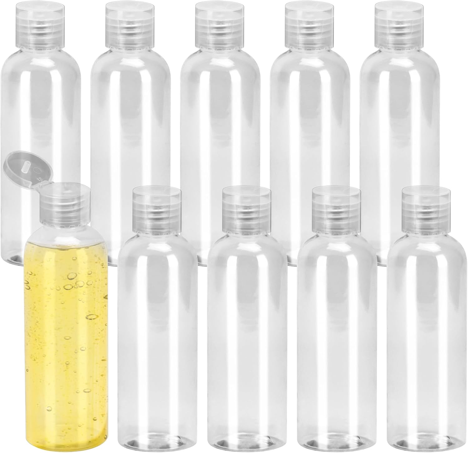 Tecmisse 10 PCS 3.4oz/100ml Plastic Travel Bottles with