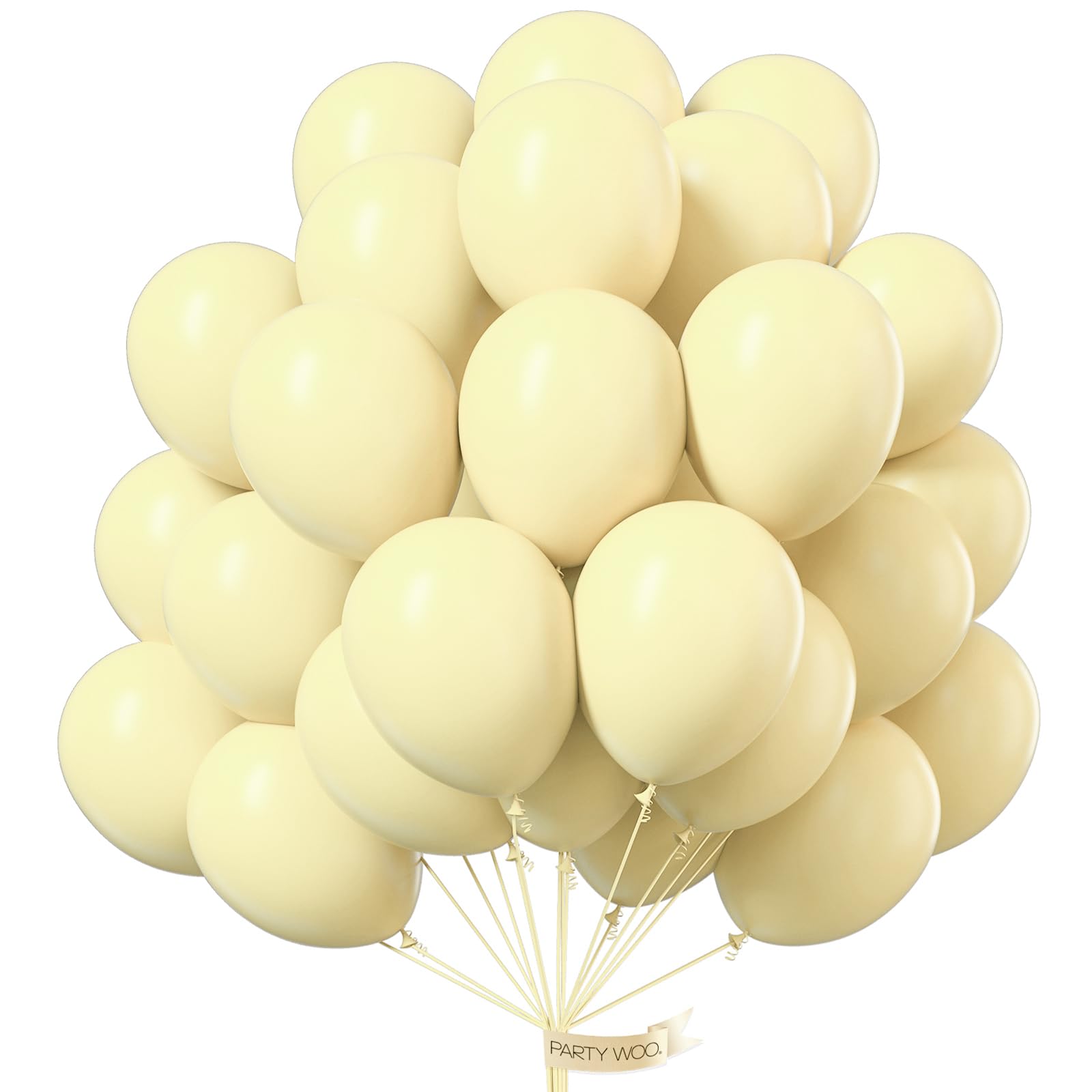 Photo 1 of PartyWoo Pastel Yellow Balloons 50pcs Light Pale Yellow Color