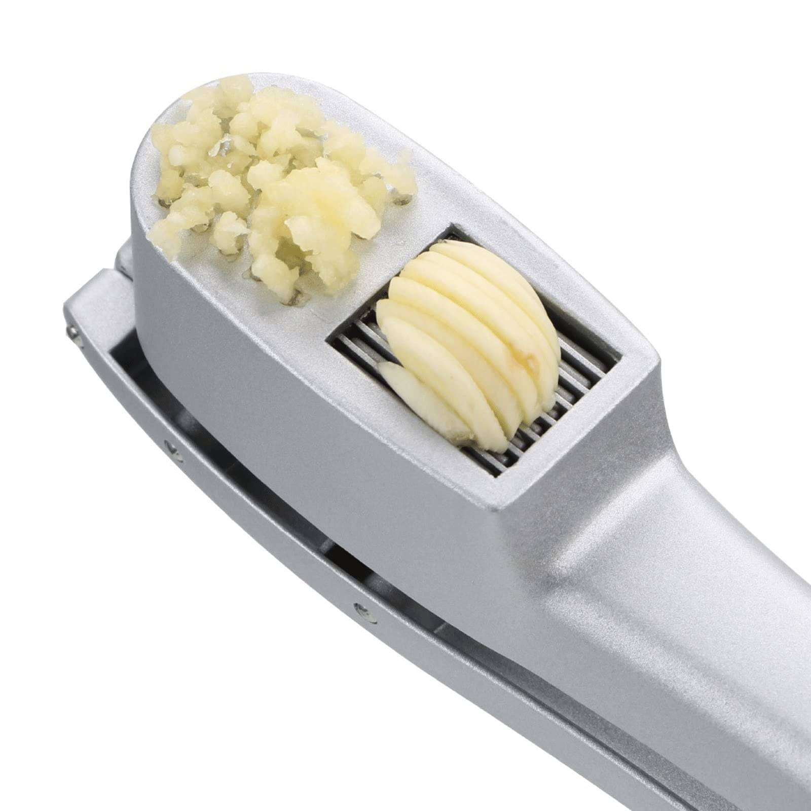 Picadora de ajo 2 en 1 rebanadora Prensa de ajo trituradora de Frutas y Verduras trituradora de Jengibre Cortador Manual Herramienta de Pasta de ajo Herramientas para apretar de Cocina