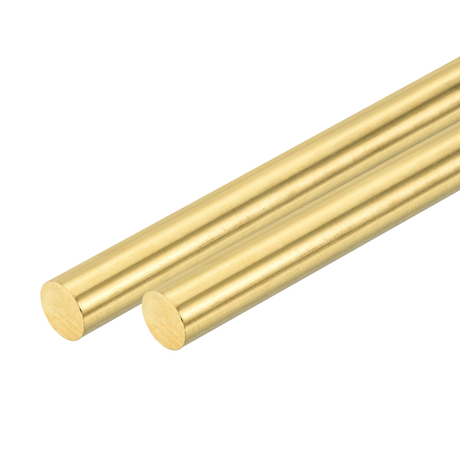 QUARKZMAN 2 Pezzi 15/32" (12mm) Diametro Ottone Solido Asta Rotonda, 4" (102mm) Lunghezza H62 Barra Tornio Stock