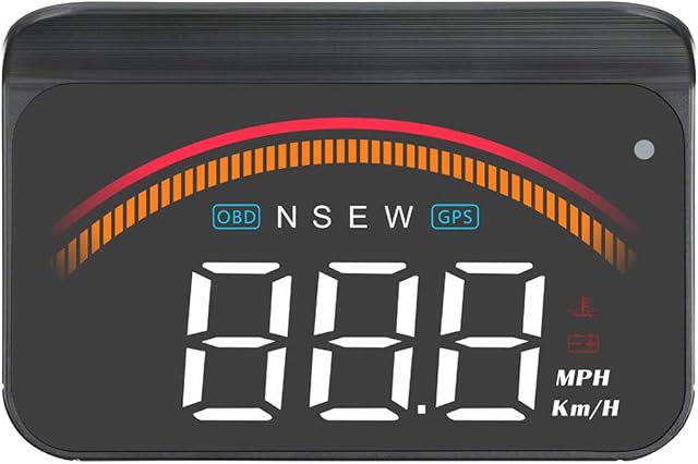 Car HUD Head up Display, iKiKin OBD2 & GPS Dual Modes Smart Gauge HUD, Car HUD Displays Speedometer RPM Alarm Km/h MPH, Compatible with All Cars and Trucks (M11)