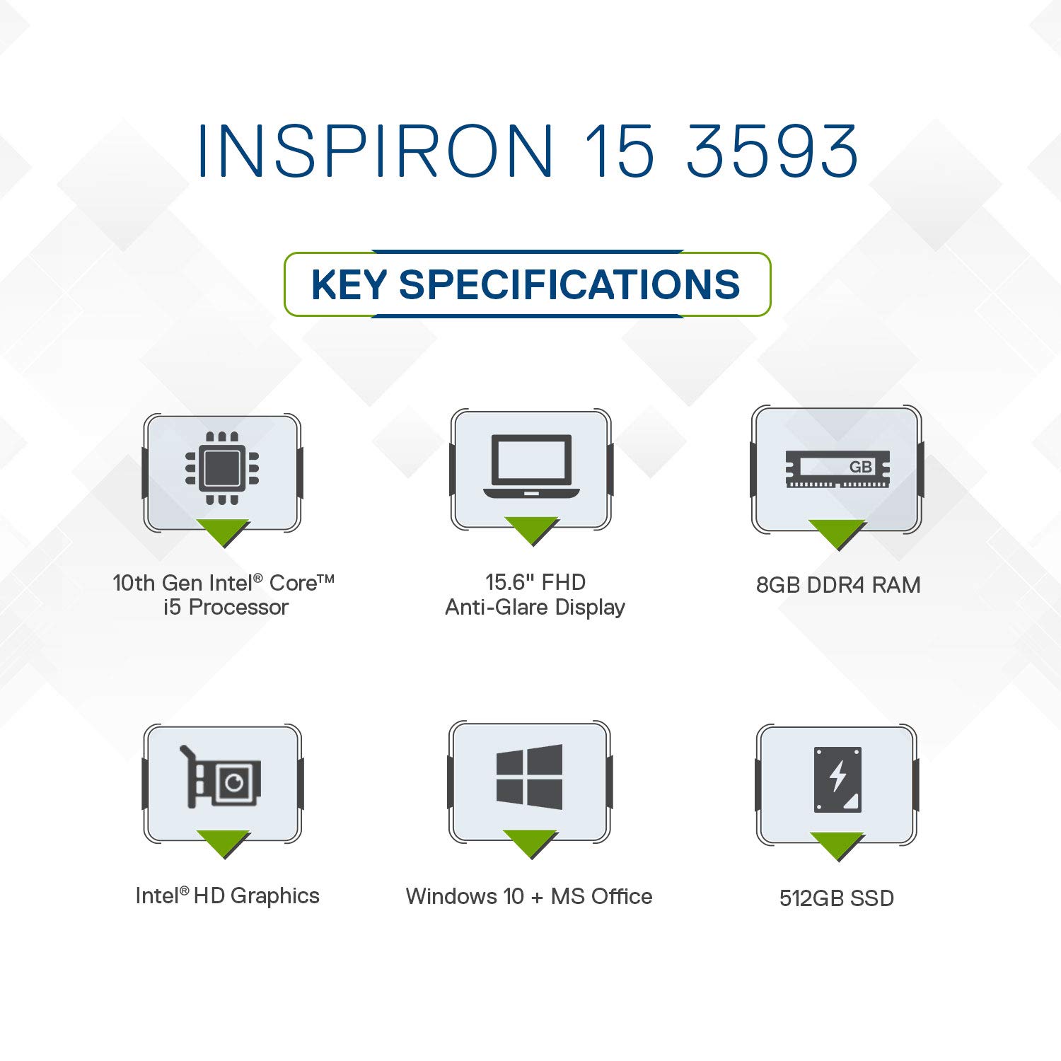 DELL Inspiron 3593 15.6 inch FHD Laptop (10th Gen i5-1035G1