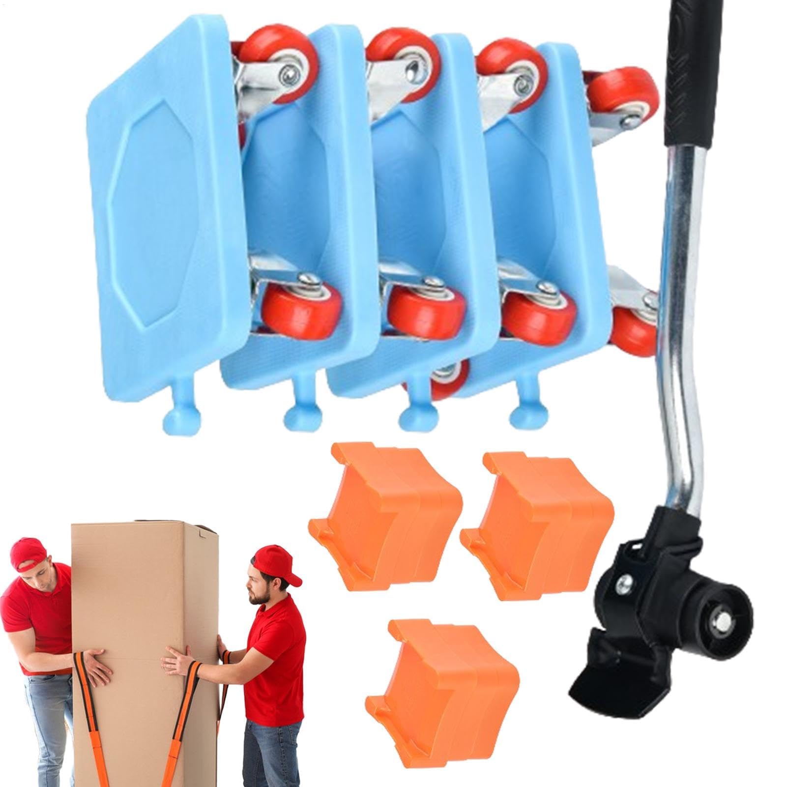 Strumento per spostare mobili resistente, set di ruote per carrelli per elettrodomestici per un facile sollevamento e trasporto di divani, divani, frigoriferi e armadietti, ideale per traslochi in