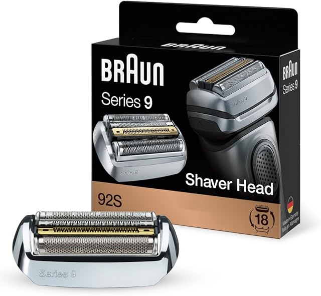 Braun Seria 9 92S kaseta zamienna głowicy golarki elektrycznej, kompatybilna ze wszystkimi golarkami elektrycznymi serii 9 9290 cc, 9291cc, 9370cc, 9293s, 9385cc, 9390cc, 9330s, 9296cc