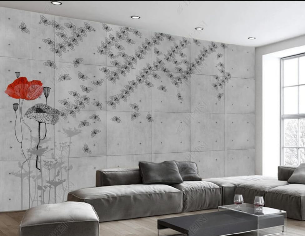 Papier peint intissé fleurs et papillons pour créer un salon nature et apaisant