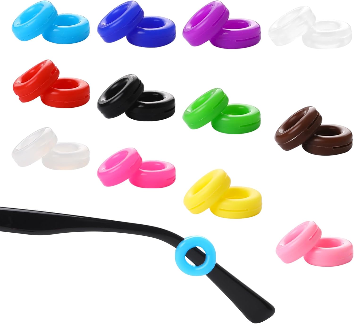 24Pcs Eyeglasses Retainers Silicone Eyeglasses Temple Grips Retainer