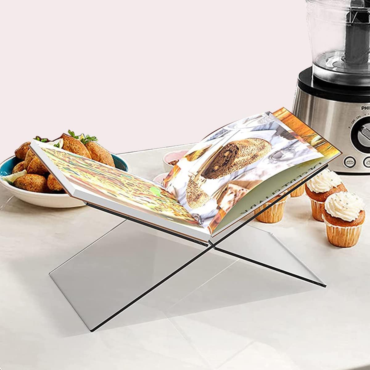 Acryl Buchständer X-Form - Durchsichtiger Leseständer Für Bücher & Bilder