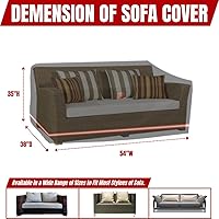 Vista 2 de Turtle Life Funda para Sofá de Patio, Cubierta para Sofá de Exterior Resistente y Duradera, Resistente a Rayos UV y Agua, Anti-Decoloración, Funda