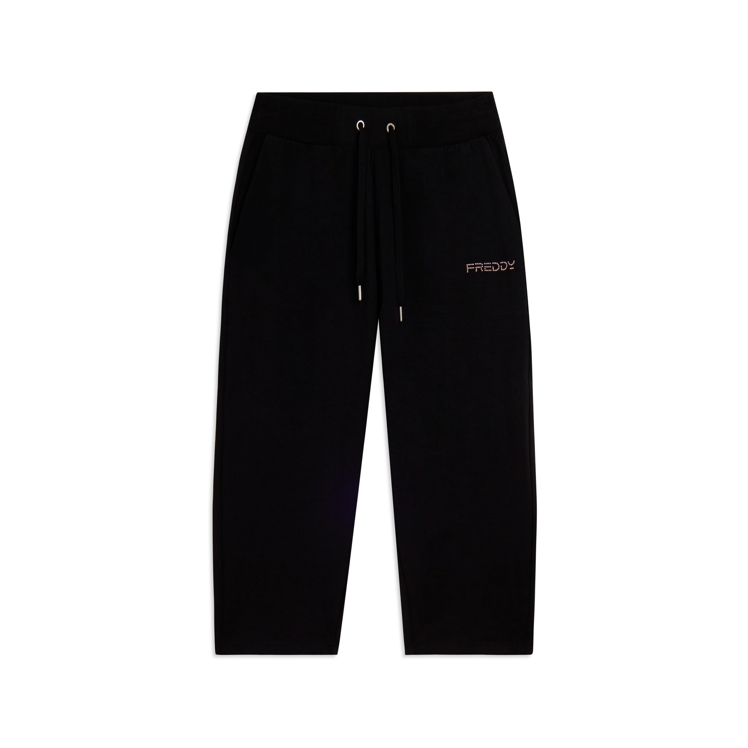 FREDDY - Pantaloni Sportivi Corsaro con Coulisse E Logo, 92% Cotone 8% Elastan