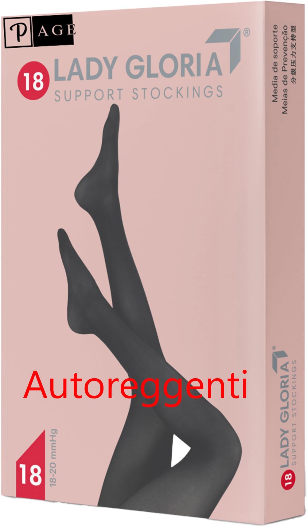 Gloria Med Lady Autoreggenti a Compressione Graduata, 18-20 mmHg, Calze di Supporto per Circolazione e Gravidanza