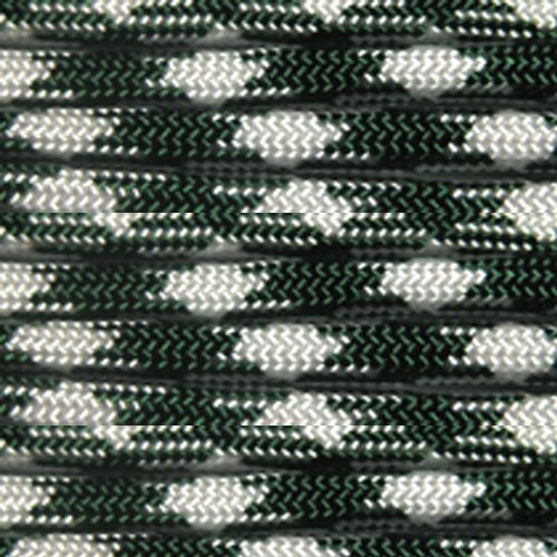 PARACORD PLANET 10 Feet Nylon 550Lb Type Iii 7 Strand Paracord Hunter Green/White — image 1