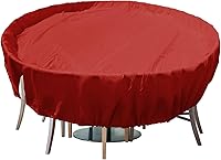 Vista 12 de Fundas para muebles de patio, impermeables, resistentes a los rayos UV, resistentes a los rayos UV, para exteriores, mesa redonda y rectangular
