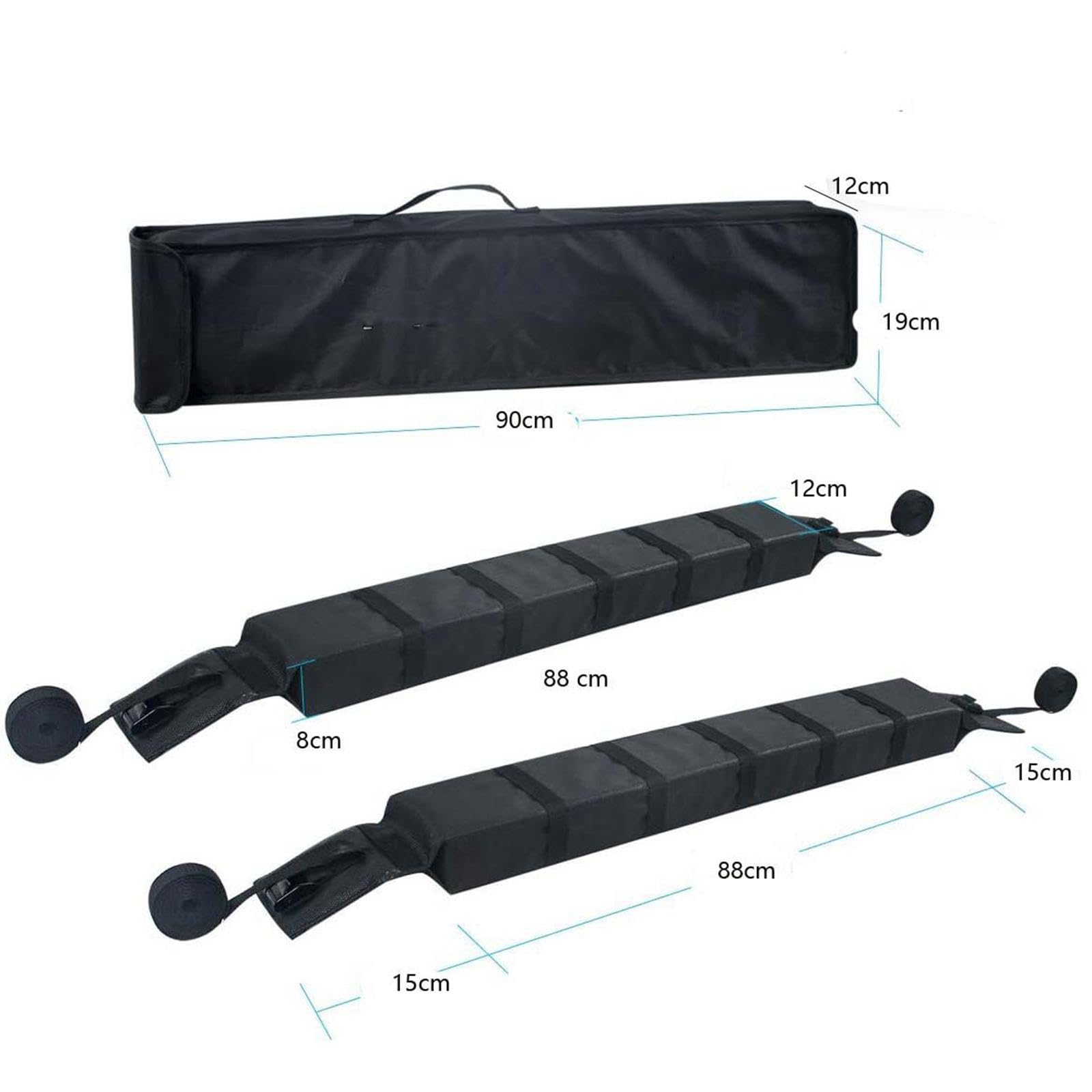 Gralara Almohadillas para Portaequipajes de Kayak, Soporte para Techo de Coche, Portatablas de Surf para Kayaks