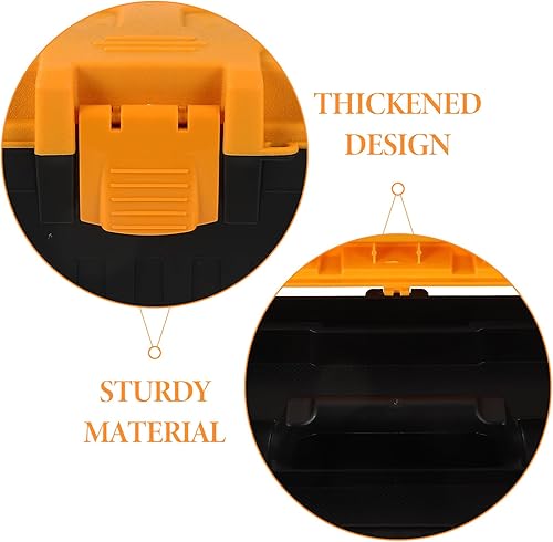 Miniatura 8 de Sewroro Lockable Plastic Tool Box Organizer Portable Multifunctional Tool Storage Case for Travel Camping Sturdy Construction with Reliable Locking