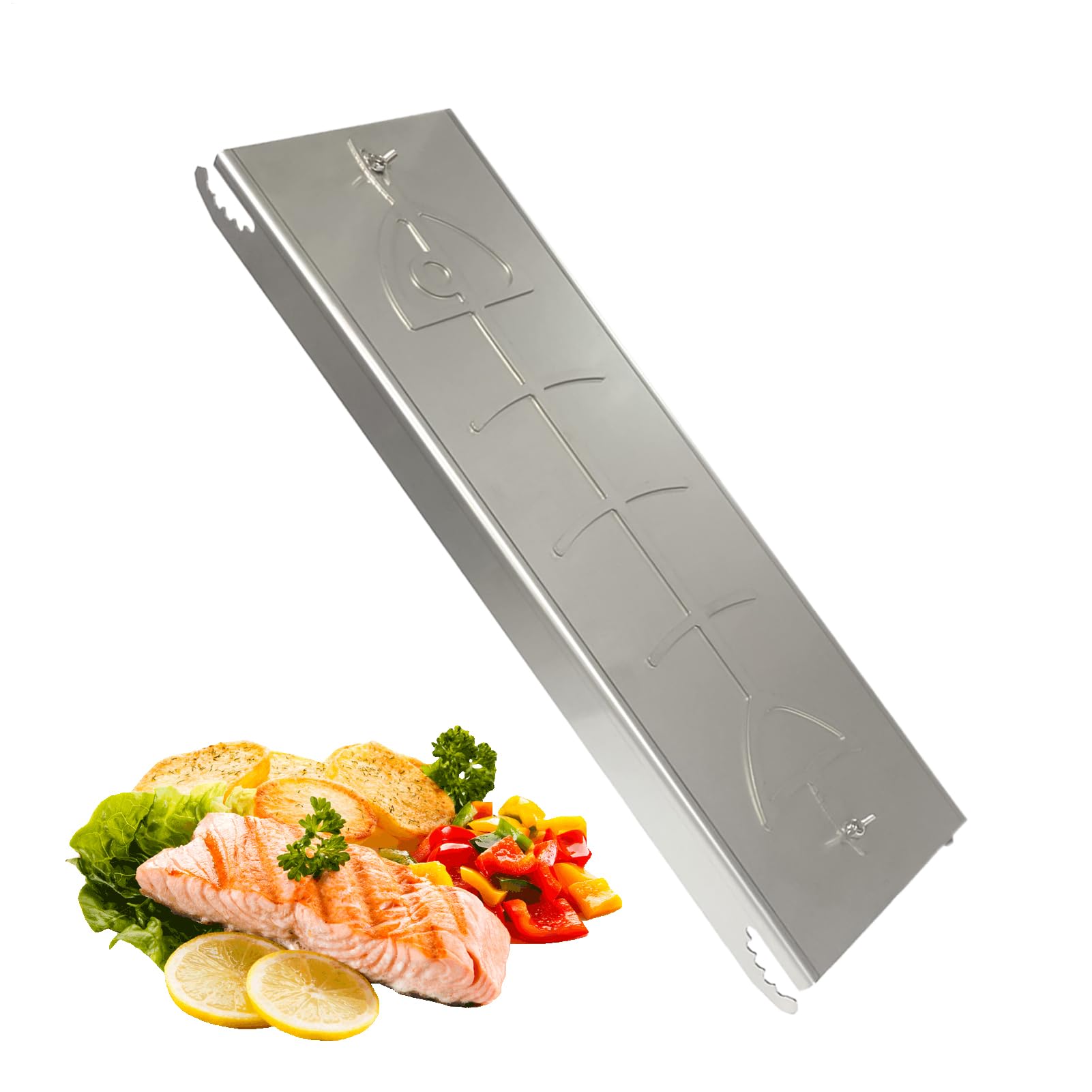 Soporte Para Pescado Al Fuego En Acero Inoxidable Utensilio De Cocina Y | Soporte para pescado, salmón y carne Tabla Accesorio Barbacoa Para Pesca, Picnic, Patio Y Céspe