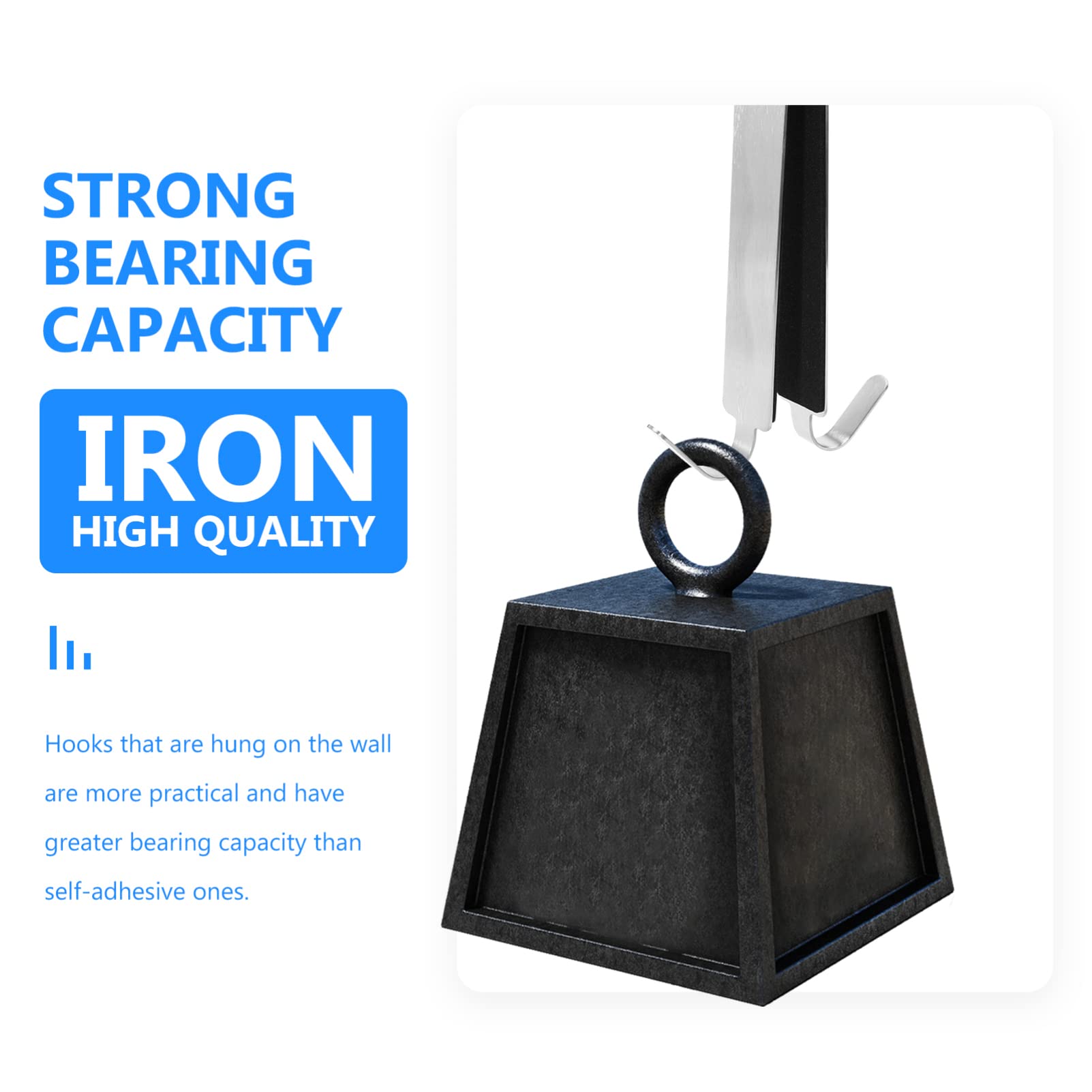 VILLFUL 1pc Door Hook Garland Coat Hangers Double Storage Hangers Bag Hanger Towel Hooks Adjustable Clothes Rack Organizer Hooks Storage Hook Bathroom Hanger Hanging Hook Stainless Steel