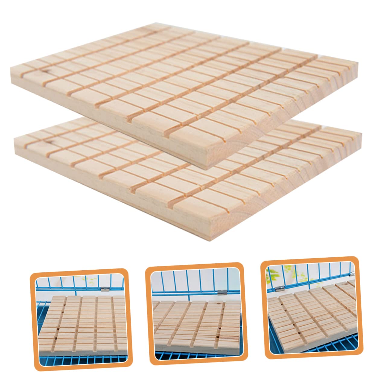 Toyvian 2pezzi Tiragraffi in Legno per Piccoli Animali Domestici Piastra per Levigatura di Conigli Accessorio per Animali Domestici Durevole e Pratico per Gabbie e Recinti