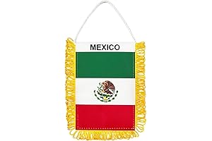 Mexico Flag 4 X 6 Fringe Mexican Flags Car Window Hanging Flag...