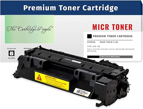 Nuevo compatible 05A, CE505A MICR Toner 2,300 páginas (impresión de cheques) LJ P2035, LJ P2035N, LJ P2055DN, LJ P2055X, IMAGECLASS MF5850DN,