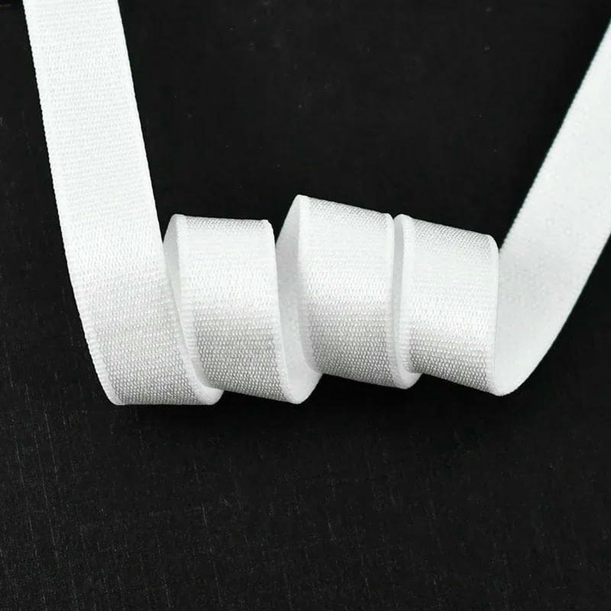 Elastyczna taśma nylonowa, 10mm Nylon Elastic Bands In Multicolor 10/20/50 meters For Sewing(White 10mm,50Meters)