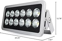 Vista 7 de Luz de inundación impermeable al aire libre de la luz del punto de 600W LED ultra brillante ángulo de haz de 60 grados de larga distancia blanco