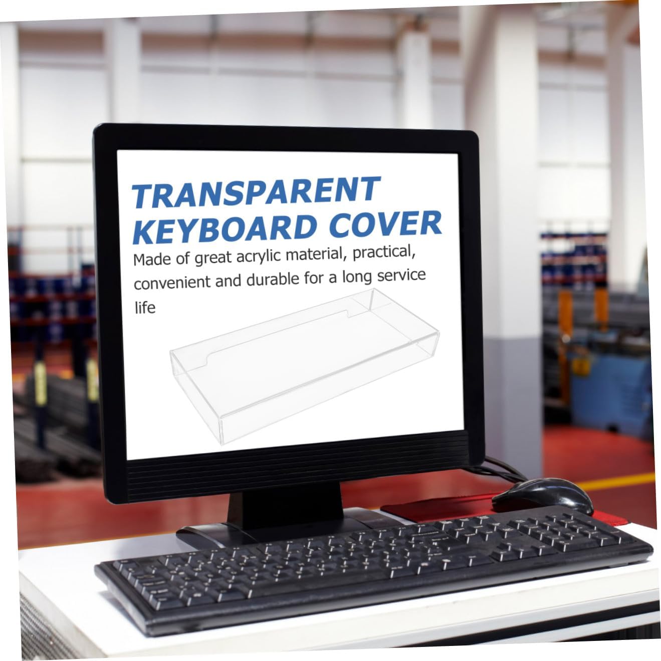 Zerodeko Keyboard Protective Cover Keyboard Protector Clear Protective Case Water-Proof Cover Accessory Computer Case Supply