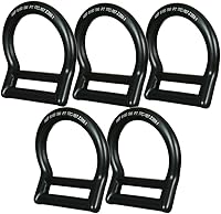 Vista 1 de Fusion Climb FP-8160-2-BLK-5P Anillos en D (paquete de 5), negro, talla única