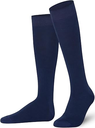 Mysocks Knee High Socks for Women and Men - Soft Combed Cotton Long Socks - Ladies Girls Knee Length Knee Socks
