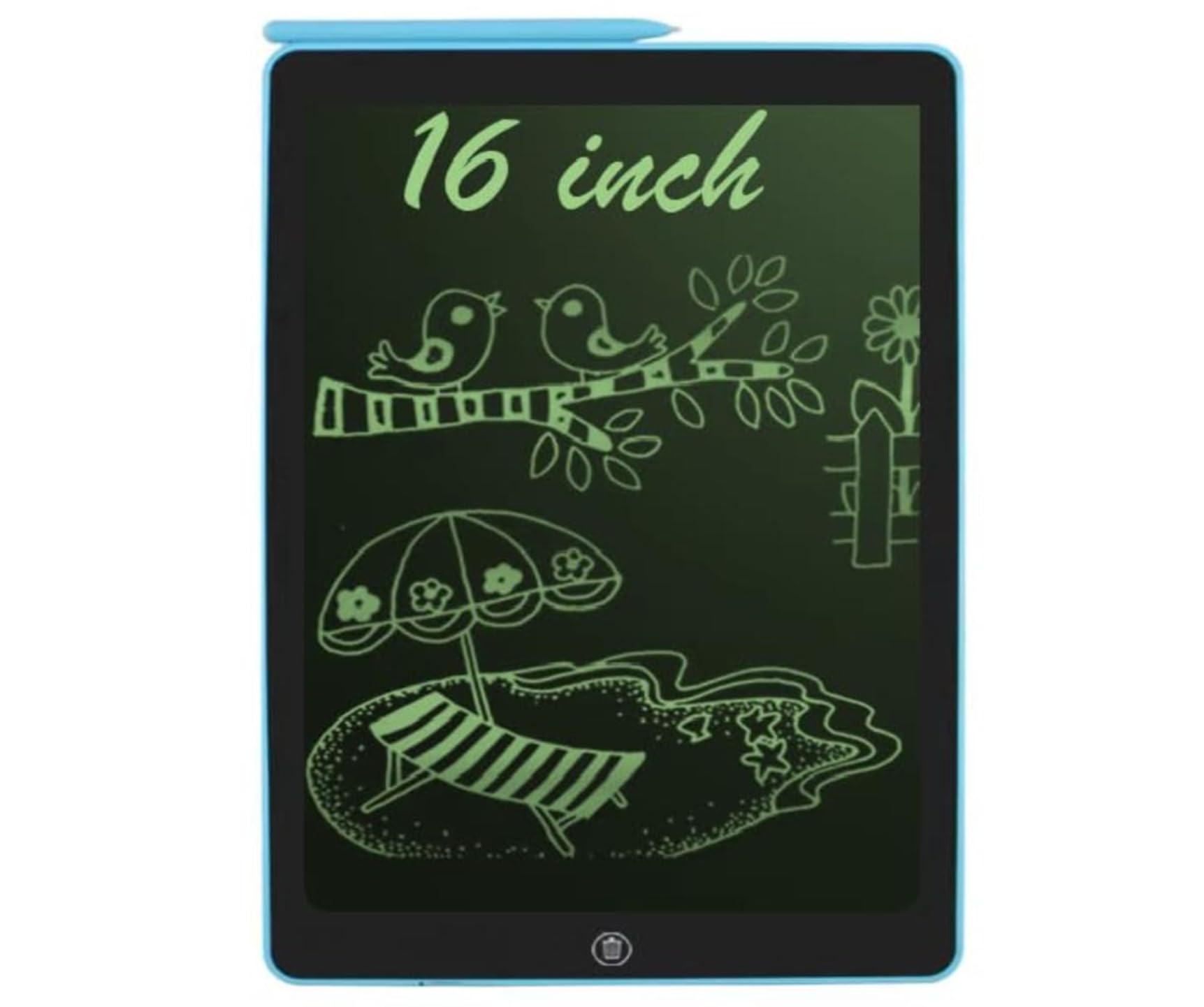 LCD Writing Tablet, Digital Drawing Pad with Colorful Display, Electronic Notepad for Notes and Sketches (Multicolour, Pack of 1) (16" inch)-image-13