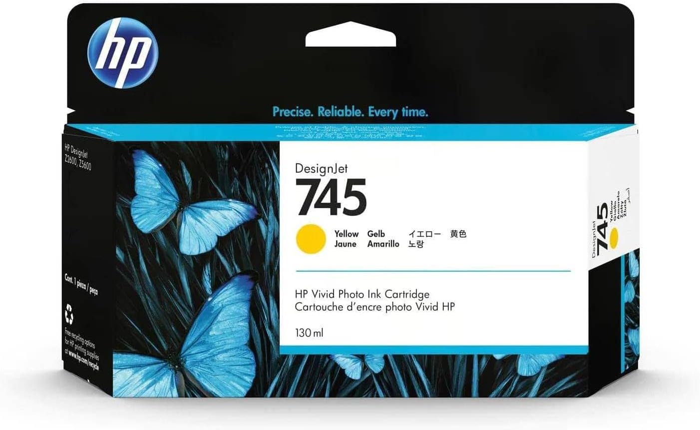 HEWLETT PACKARD F9J96A 745 130-Ml Yellow Designjet Ink