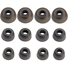 Replacement Eargel Eargel Earbud Tips for Jabra Elite 65t Earphones / Jabra Elite Active 65t Earphones / 75t Earphones S/M/L 3 Sizes 6 Pairs Gray 65t Tips 12pcs