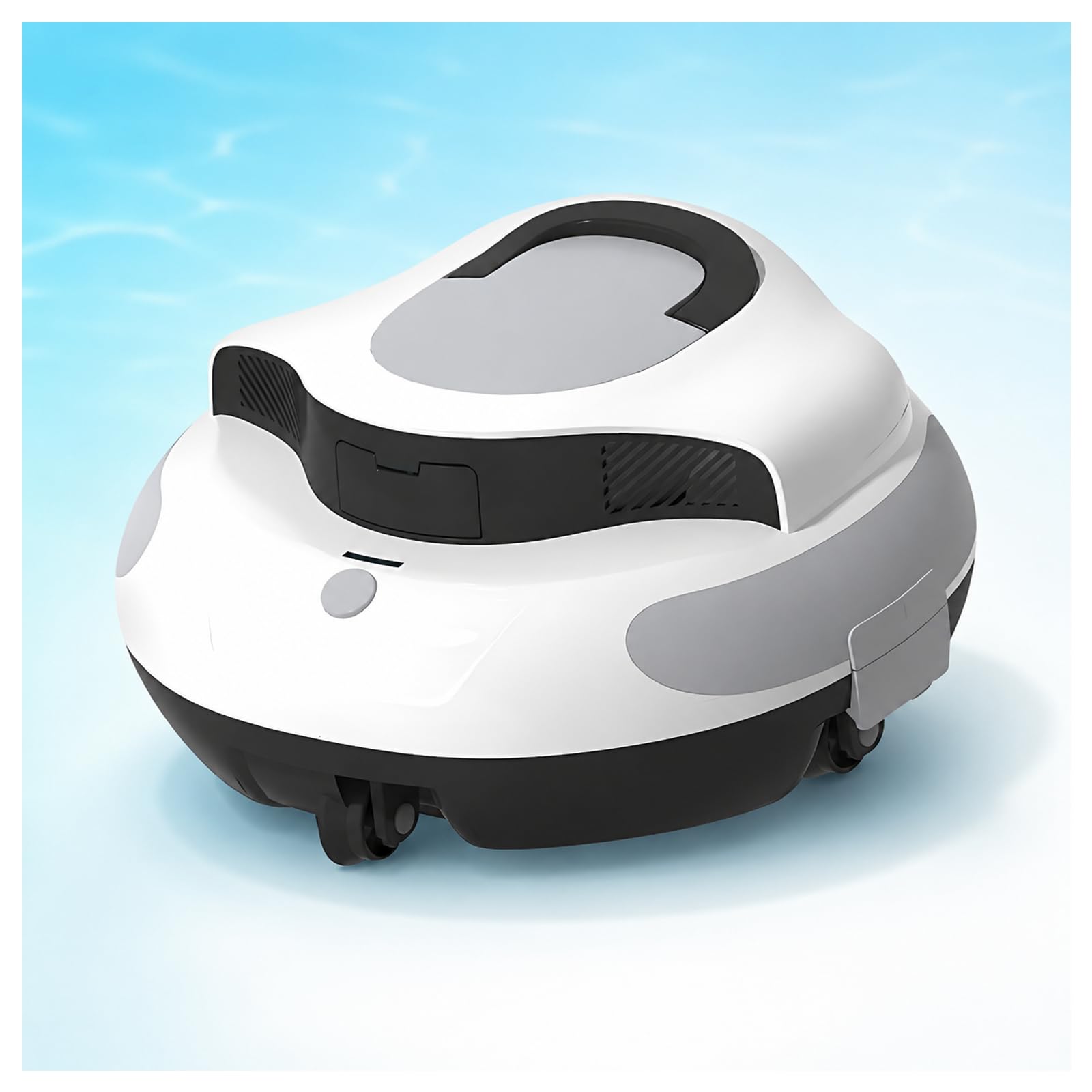 Robot Aspirador Para Piscinas Elevadas – Batería 5000mAh, Autonomía 100min | Limpiafondos Automático Sin Cable, Filtro 180μm Reutilizable, Succión 42L/min, Mango Flotante