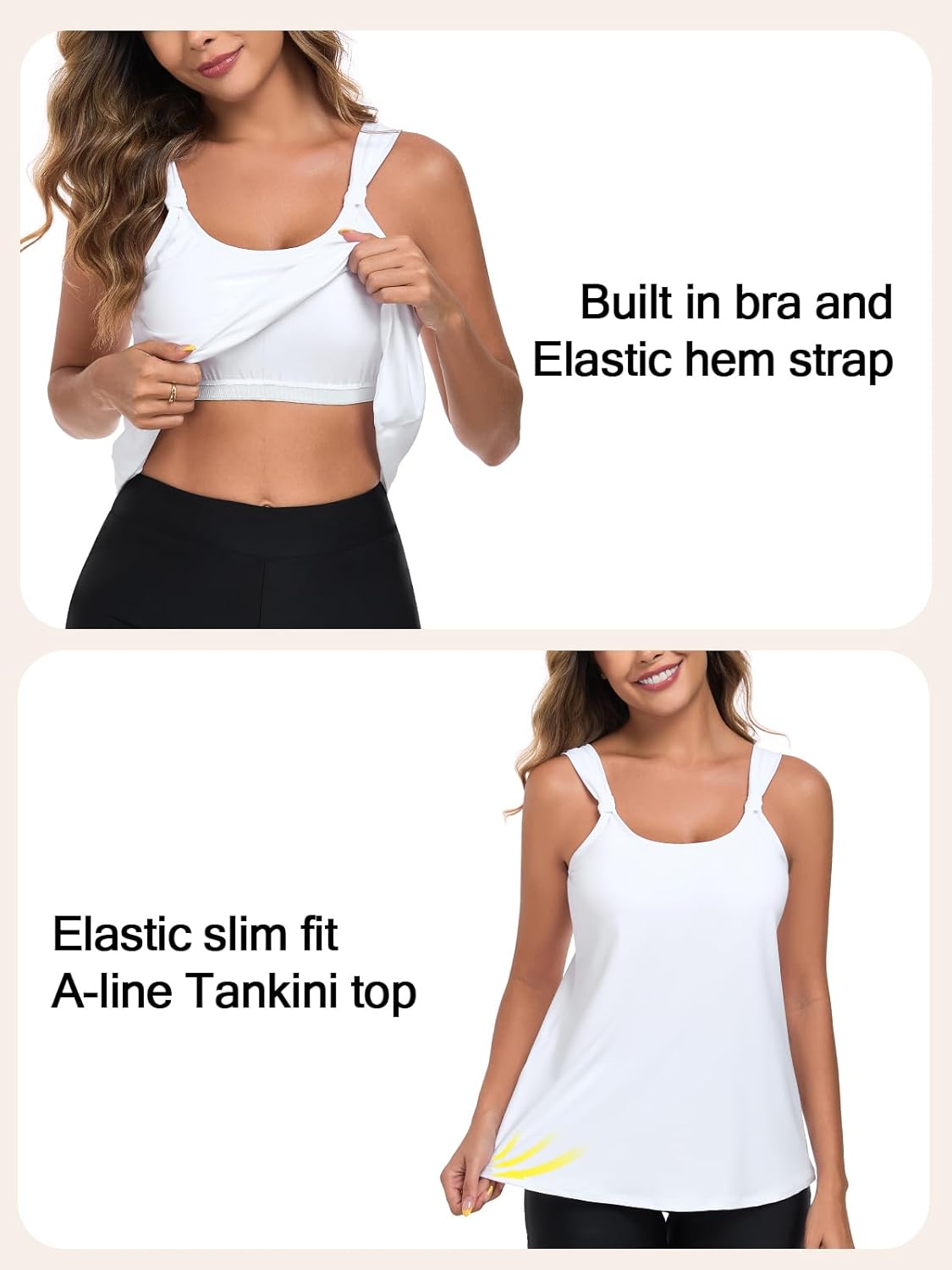 Ocean Blues Women's Tankini Swimsuits Two Piece Bathing Suits Loose Fit Tank Top with Boyshorts - Image 4