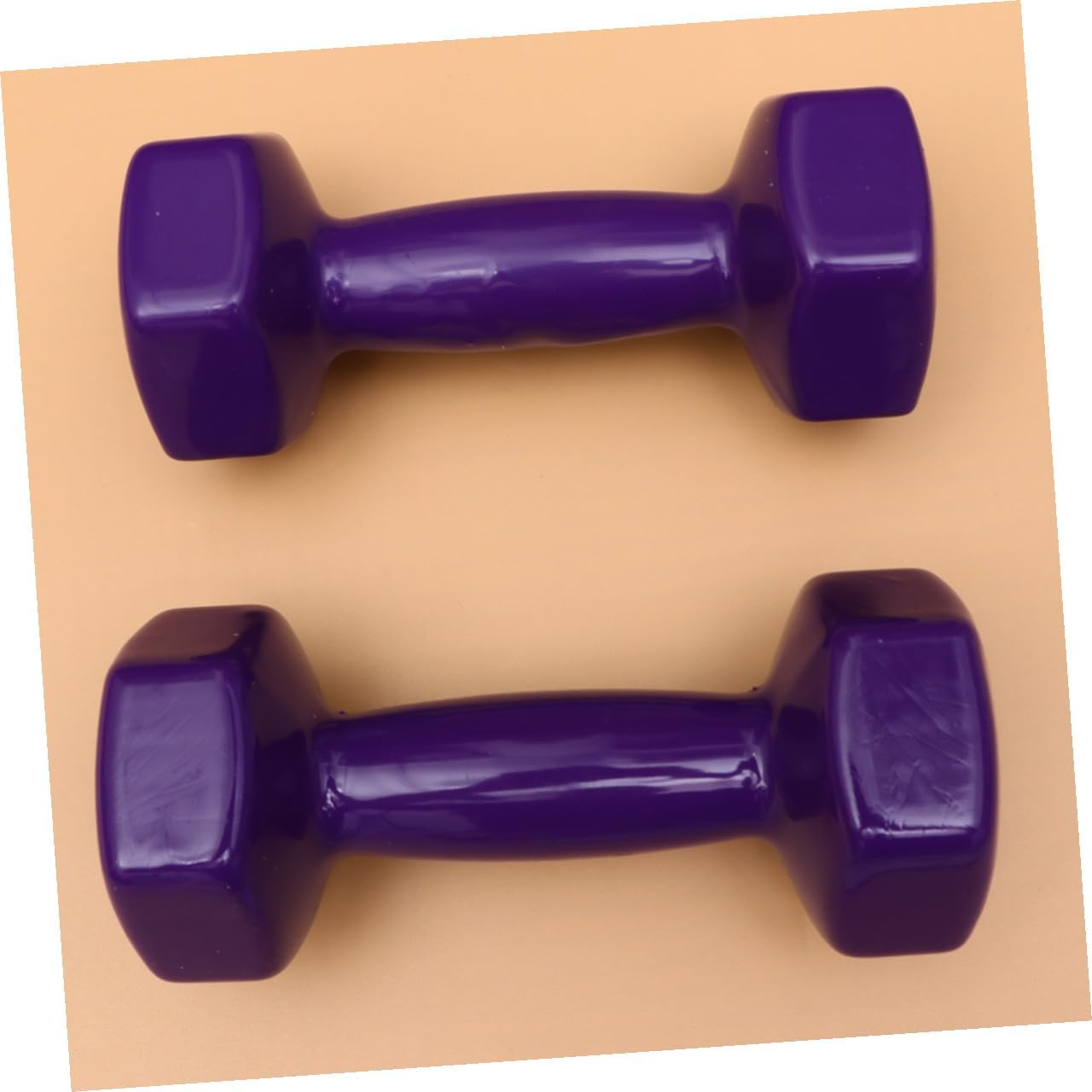 2pcs Cast Iron Dumbbells with Plastic Coating Non-slip Hand Weights 3kg Each Fitness Dumbbell Set for Women and Men Home Workout Strength Training