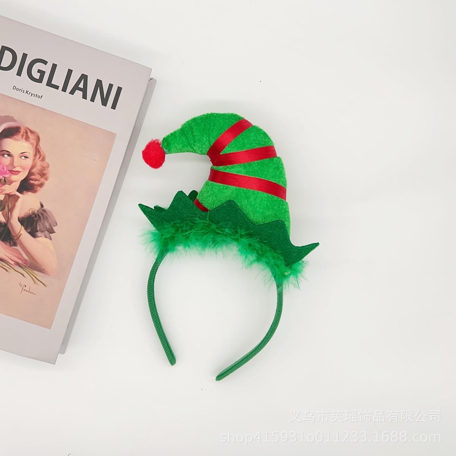 Christmas Elf Headbands Hats Santa Elf Headband Headwear with Bells for Christmas Costumes Accessory Party