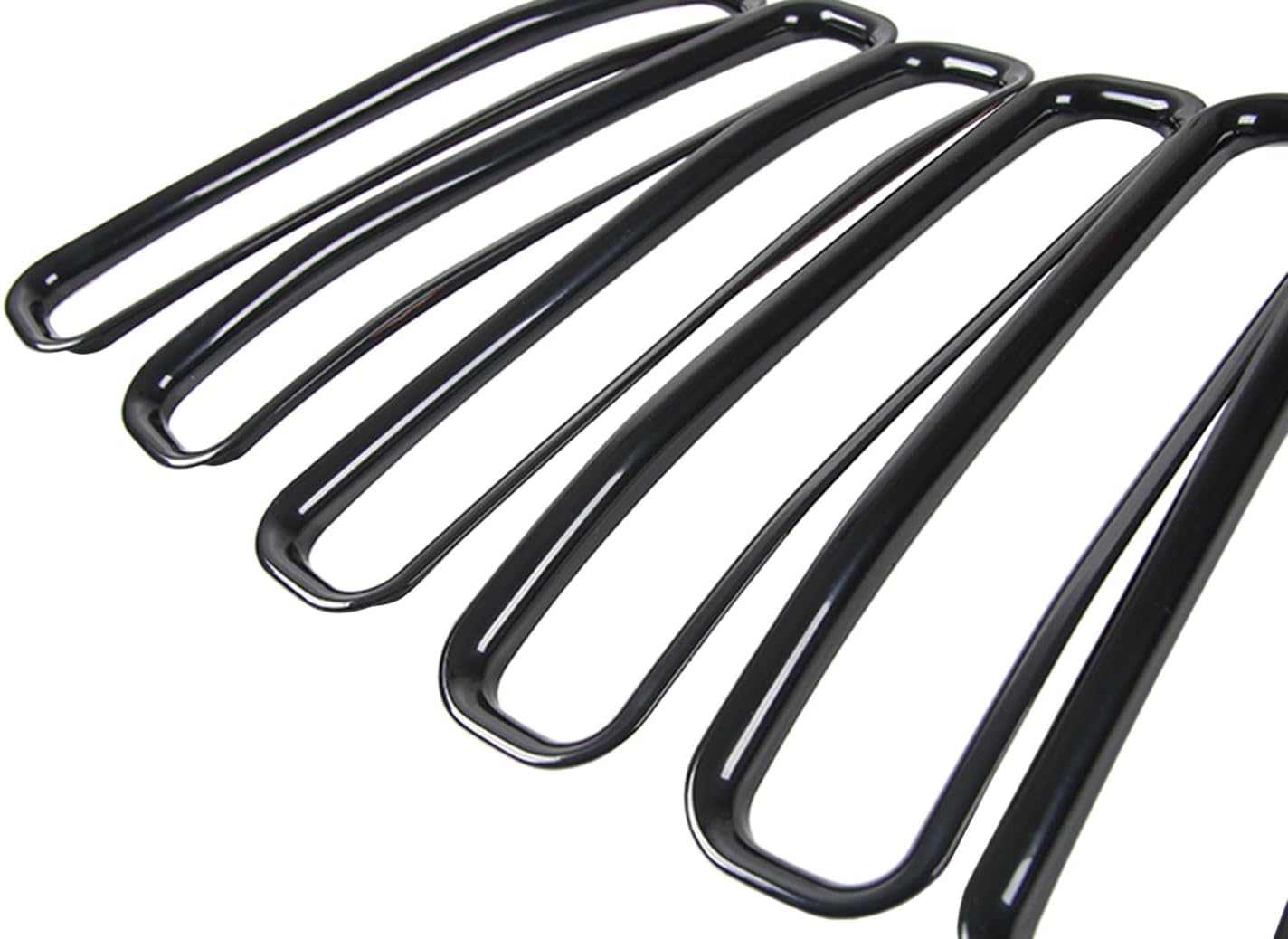 7PCS Front Grill Rings Frame Grille Inserts Cover Trim Kit for Jeep Wrangler TJ 1997-2006 Car Exterior Accessories (Black)