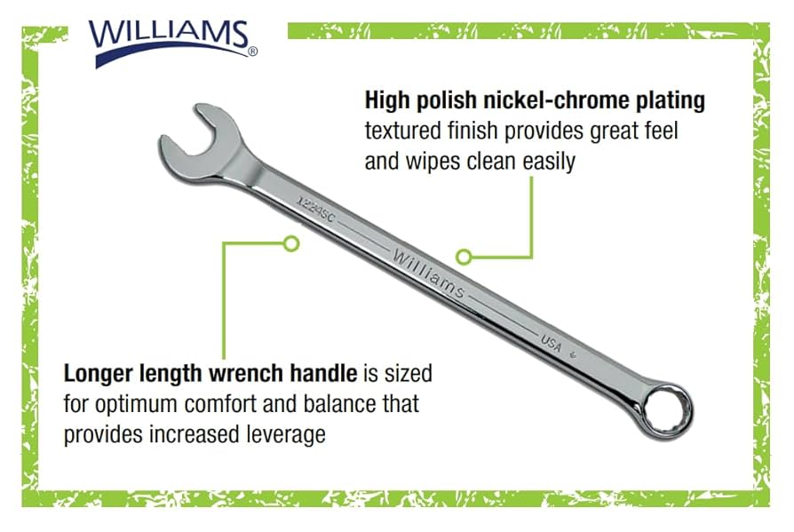 WilliamEstセット Williams SuperCombo 15-Piece Wrench Set, Industrial Grade