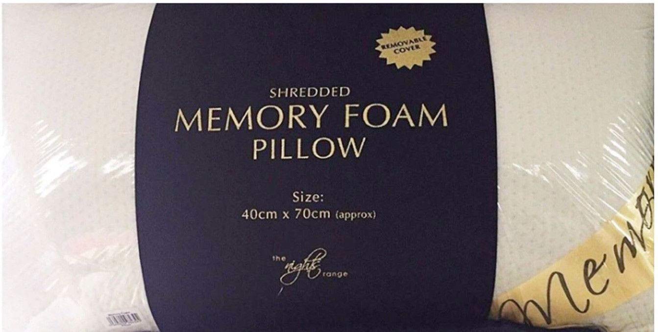 Amber Linen Luxury Shredded/Bamboo Memory Foam Pillow Firm Head Neck Support Orthopaedic (Shredded Pillow (40CM X 70CM))