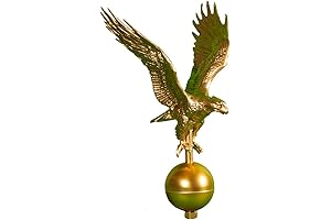 Montague Metal Products Flagpole Eagle, 12-Inch, Gold