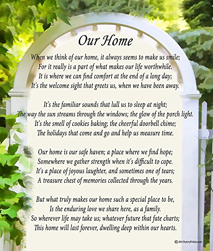Our Home - Poem Print (8x10) - Beautiful Holiday or Housewarming Gift
