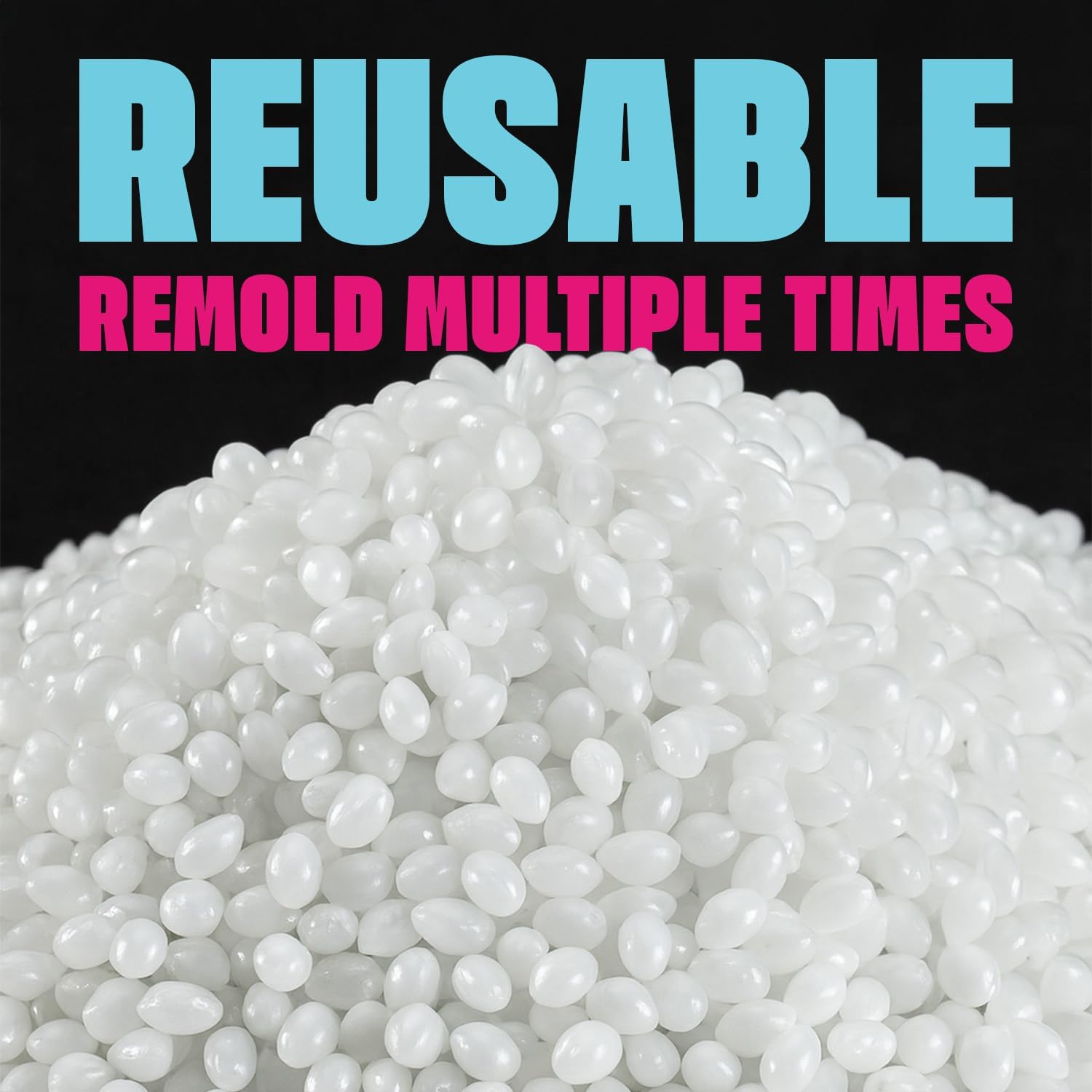 VViViD Thermoplastic Moldable Beads (2lbs) Meltable Thermal Polymorph Plastic Pellets for Modeling, Crafts, DIY, Cosplay, Sculpting and Temporary Repair