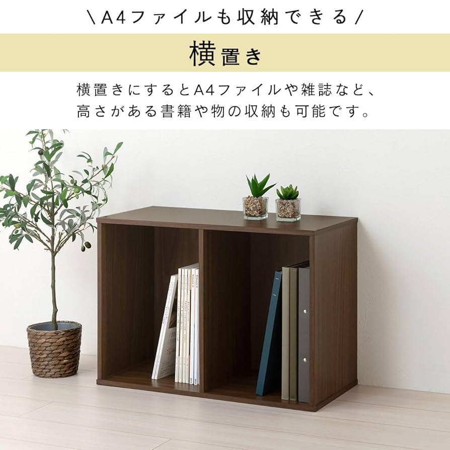 カラーボックス2列5段 本棚 A4 2個セット(アッシュブラウン) eyan_skfbn