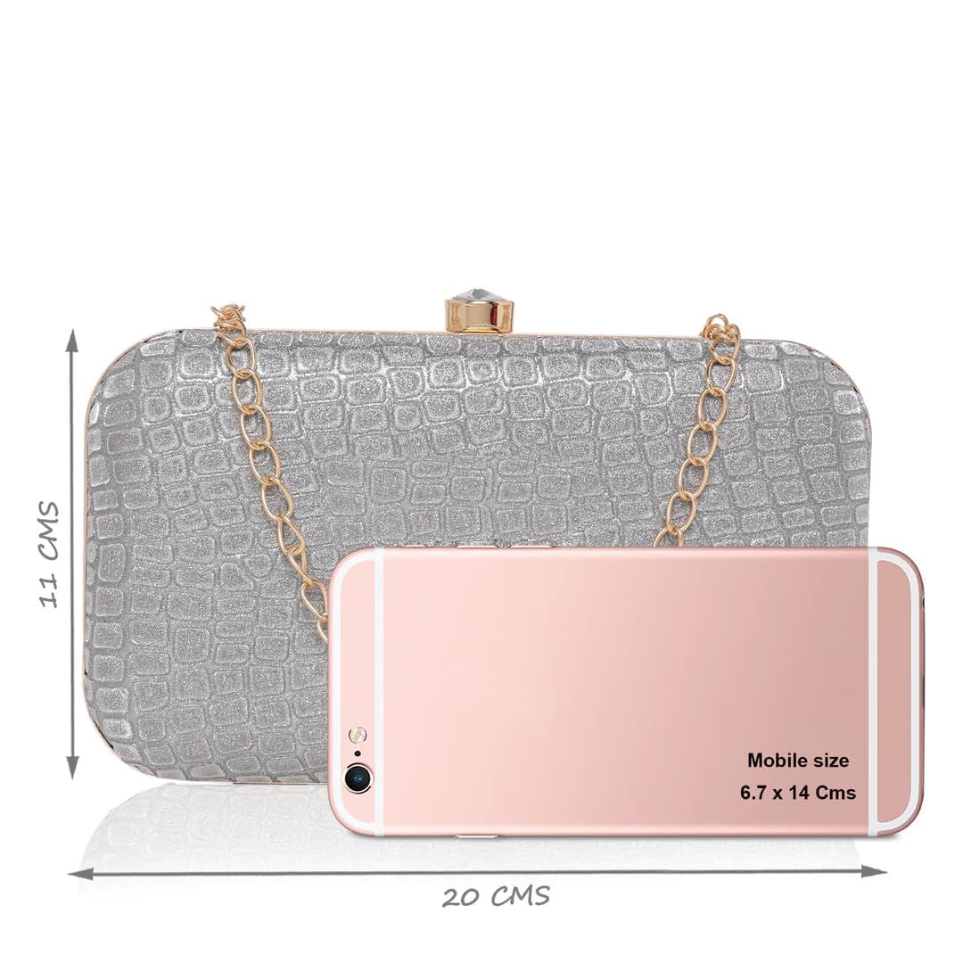 Luxansa Evening Bag Clutch Purses for Women Lady Girl Handbags Crossbody Bag Wedding Bag for Prom Party Wedding Engagement 4