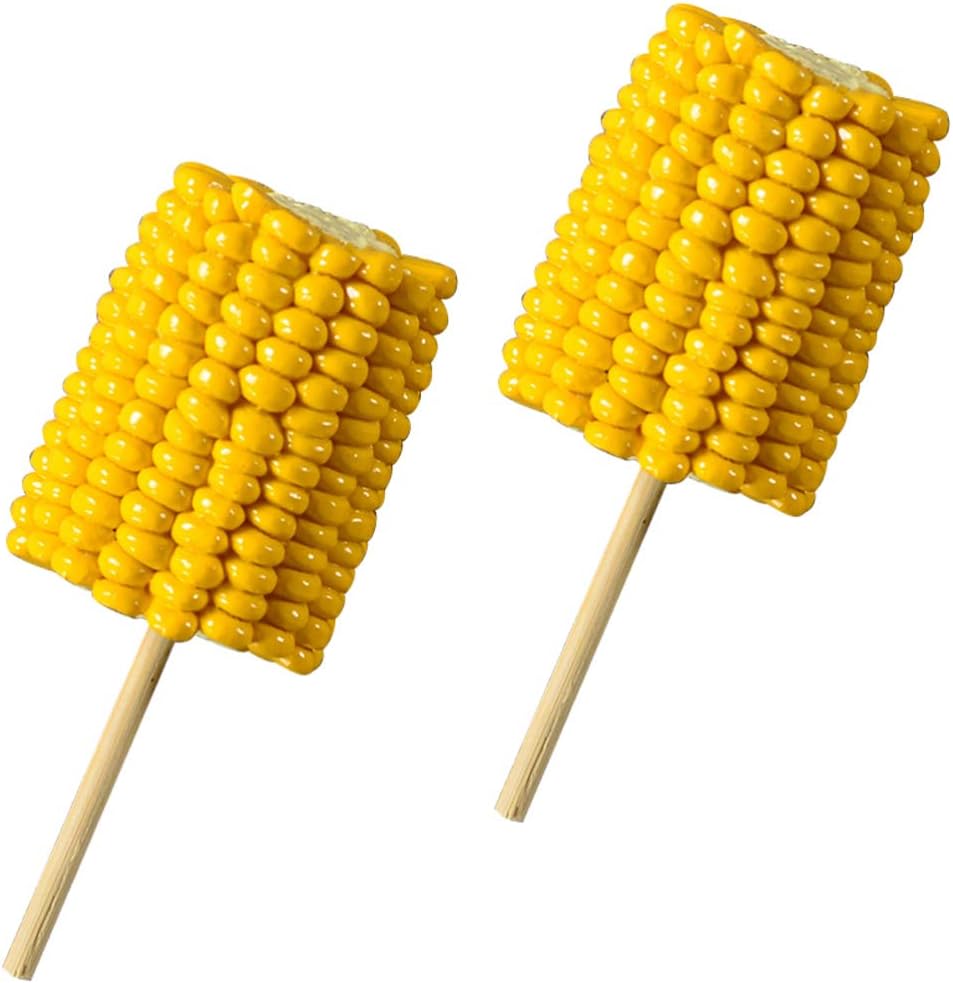 Corncob Fridge Magnet Set 2 Pcs Creative 3D Refrigerator Magnets Food Shaped Magnetic Stickers for Kitchen Decor Notes and Memo Holders
