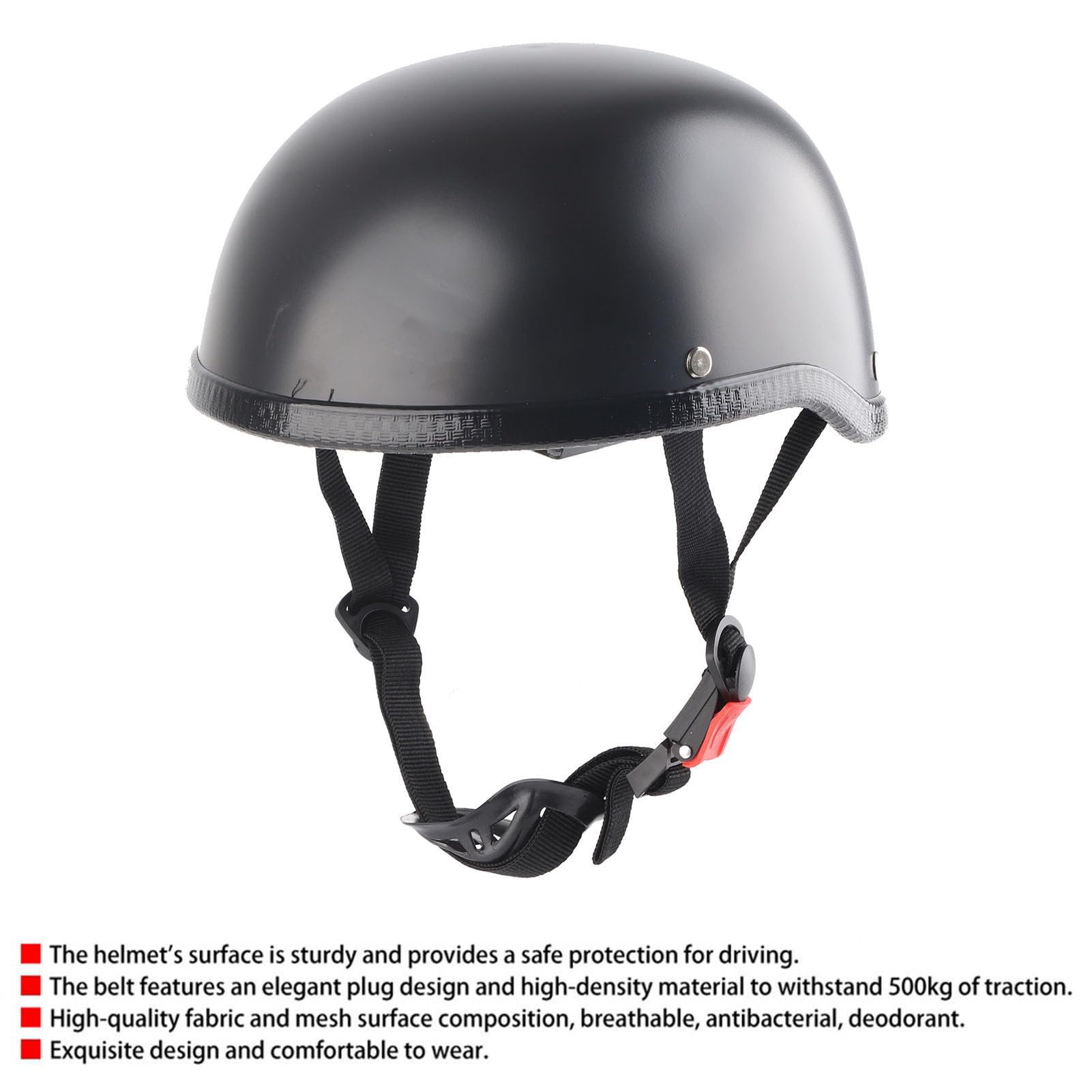 Tyenaza Casco da Moto Retrò Mezzo Conchiglia Aperto Jet, Protettivo Semi-Casco Universale per Moto, Scooter e Bici Elettrica (56-64 cm)